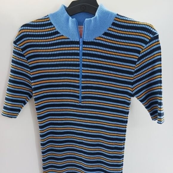 Urban Outfitters Striped Knit Mini Dress Womens Size S  Short Sleeve Bodycon - Picture 5 of 10